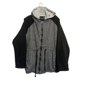 Me Jane Heather Black Hoodie Sweatshirt Fleece Womens3Xl Warm Cozy Comfort